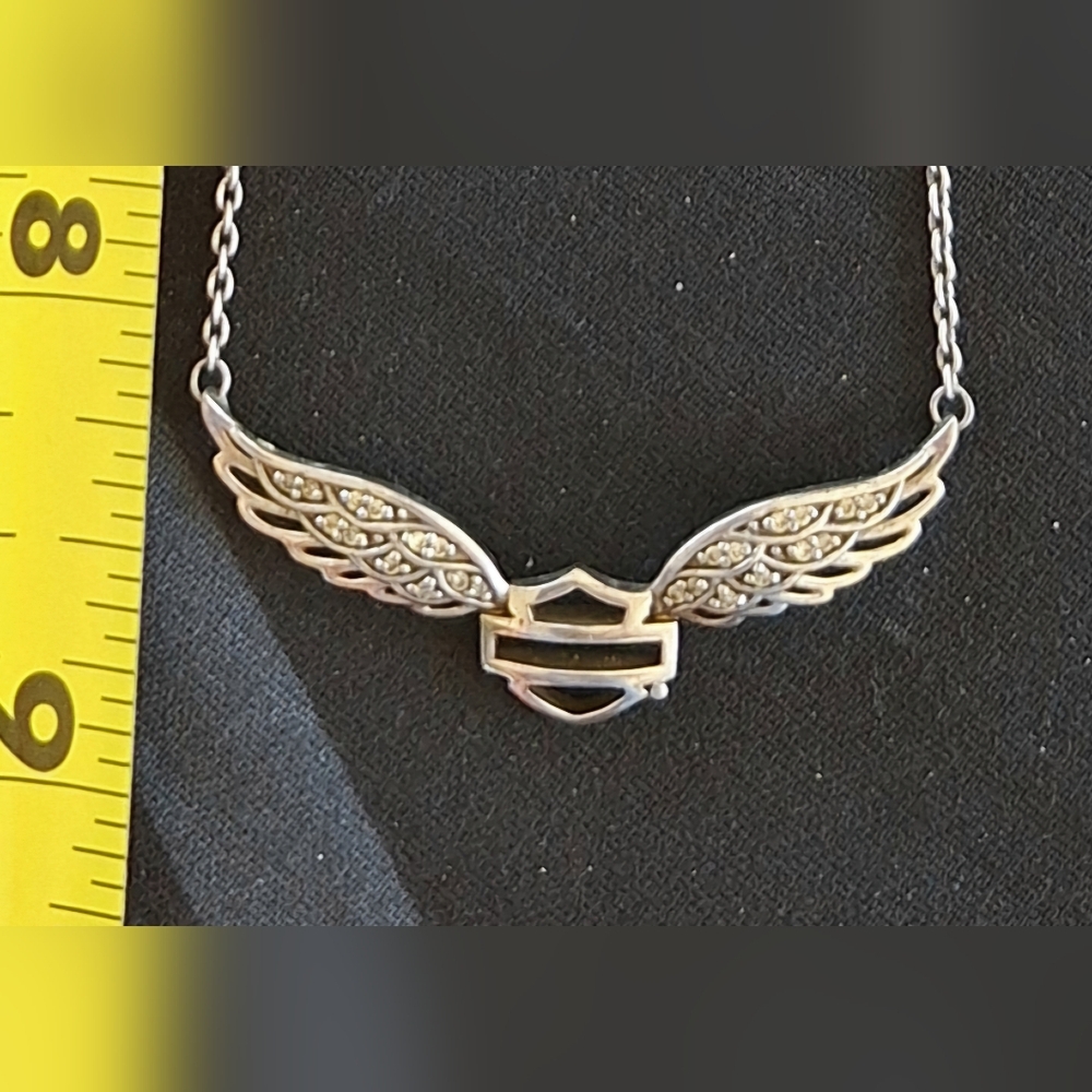 Harley Davidson Sterling Wing Necklace